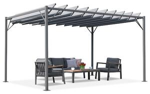 Antracytowa pergola tarasowa Malaga 3x4m Garden Point
