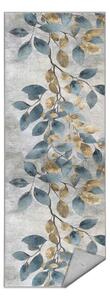 Chodnik w jasnoniebiesko-złotym kolorze odpowiedni do prania 80x200 cm Golden Leaves – Mila Home