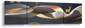 Obraz - Grafika z jeleniem (170x50 cm)