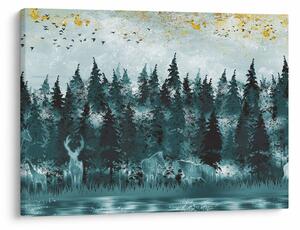 Obraz - Zwierzęta w lesie (70x50 cm)