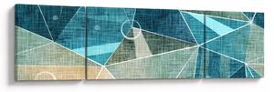 Obraz - Turkusowa abstrakcja (170x50 cm)