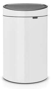 Biały stalowy kosz na śmieci otwierany na dotyk 40 l Touch Bin – Brabantia