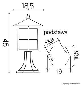 Lampa stojąca zewnętrzna Wenecja K 4011/1/KW Su-Ma