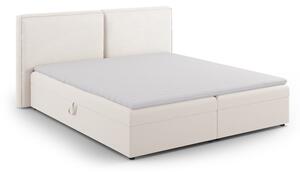Kremowe łóżko boxspring ze schowkiem 140x200 cm Arendal – Cosmopolitan Design