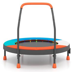 Mini trampolina dziecięca z uchwytem i lampkami