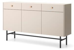 Komoda Diva kaszmir z 3 szufladami i 3 szafkami (3D3SZ) 155 cm, do salonu, do sypialni, wysoka szafka