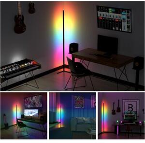 Lampa podłogowa MASTERLED LED RGB 20W 140cm pilot stojąca czarna