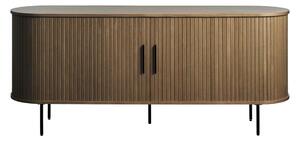 Brązowa komoda w dekorze dębu z drzwiami przesuwnymi 180x76x45 cm Nola – Unique Furniture