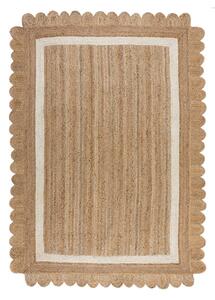 Dywan z juty tkany ręcznie w naturalnym kolorze/w kolorze kości słoniowej 160x230 cm Grace White – Flair Rugs
