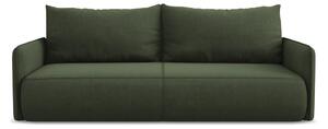 Zielona rozkładana/ze schowkiem sofa 216 cm Nanea – Makamii