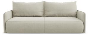 Kremowa rozkładana/ze schowkiem sofa 216 cm Nanea – Makamii