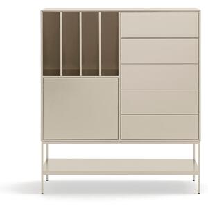 Kremowa szafka 120x140x45 cm Platt – Teulat
