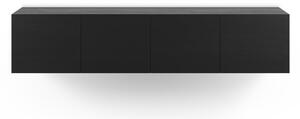 Czarna szafka pod TV 180x38x35 cm Daroca – Marckeric