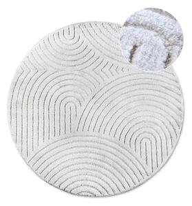 Biały okrągły dywan ø 160 cm Panglao New York White – Elle Decoration