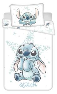 Biała bawełniana pościel dziecięca do łóżeczka 100x135 cm Lilo and Stitch "White Star" – Jerry Fabrics