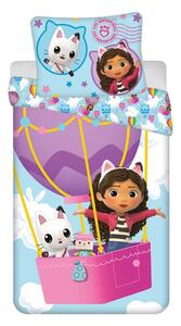 Bawełniana pościel dziecięca jednoosobowa 140x200 cm Gabby's Dollhouse "Balloon" – Jerry Fabrics