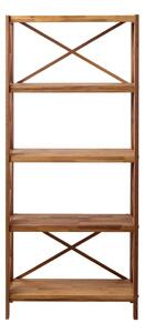 Regał z litego drewna dębowego w naturalnym kolorze 70x161 cm X-Shelf – Unique Furniture