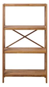 Regał z litego drewna dębowego w naturalnym kolorze 70x124 cm X-Shelf – Unique Furniture
