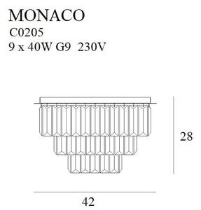 Plafon Monaco Złoty Ø 42 C0205 Cm Maxlight