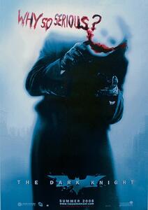 Plakat, Obraz Batman The Dark Knight - Mroczny Rycerz - Joker Why So Serious Heath Ledger, (68 x 98 cm)