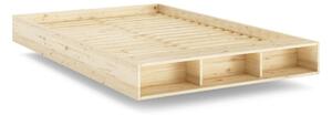Łóżko dwuosobowe z litego drewna sosnowego ze stelażem 160x200 cm Merge – Karup Design