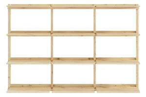 Regał ścienny z litego drewna sosnowego w naturalnym kolorze 192x127 cm Groove – Karup Design