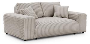 Jasnoszara sztruksowa sofa 178 cm Justin – Ropez