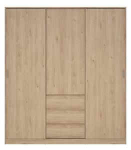 Szafa w dekorze dębu z drzwiami przesuwnymi w naturalnym kolorze 177x200x60 cm Naia – Tvilum