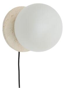 Biało-kremowy marmurowy kinkiet ø 20 cm Malachi – Kave Home