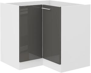 Szafka kuchenna dolna narożna LARA 89x89 DN 1F Grafit/Biały