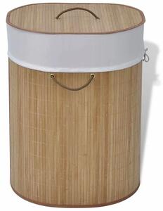 Owalny bambusowy kosz na pranie T1-T70