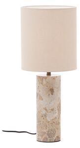 Beżowa marmurowa lampa stołowa z tekstylnym kloszem (wysokość 54 cm) Raze – Kave Home