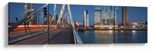 Obraz - Zmierzch w Rotterdamie, Holandia (170x50 cm)