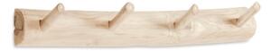 Wieszak ścienny z litego drewna tekowego w naturalnym kolorze 63 cm Gaillech – Kave Home