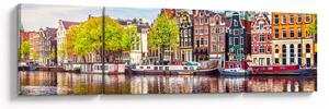 Obraz - Tańczące domy, Amsterdam (170x50 cm)