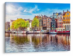 Obraz - Tańczące domy, Amsterdam (70x50 cm)