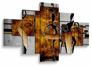 Obraz - Motywy kultury afrykańskiej (125x70 cm)