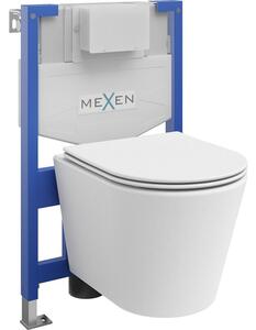 Mexen zestaw podtynkowy WC stelaż Fenix XS-F z miską WC Rico i deską wolnoopadającą, biały mat - 68030724001