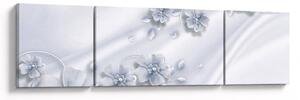 Obraz - kwiatowy wzór (170x50 cm)
