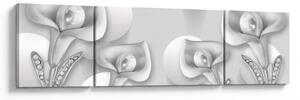 Obraz - kwiatowy wzór (170x50 cm)
