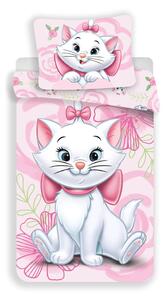 Różowa bawełniana pościel dziecięca jednoosobowa 140x200 cm Marie Cat "Pink" – Jerry Fabrics