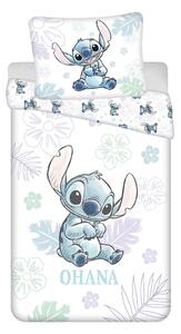 Biała bawełniana pościel dziecięca jednoosobowa 140x200 cm Lilo and Stitch "Ohana White" – Jerry Fabrics