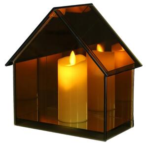 Domek szklany LED GLOW HOUSE, brązowy - różne rozmiary Wielkość: S