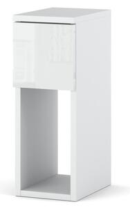 Szafka Nocna STIVMEBLE 1 Szuflada 20x30x55 cm BiaÅy Mat BiaÅy PoÅysk
