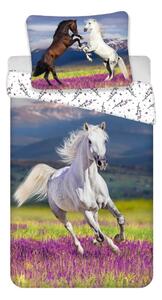 Bawełniana pościel dziecięca jednoosobowa 140x200 cm Horse "Meadow" – Jerry Fabrics