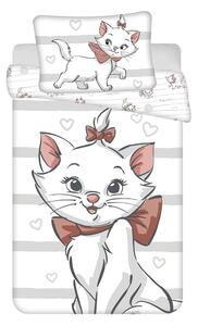 Biała bawełniana pościel dziecięca do łóżeczka 100x135 cm Marie Cat "Bow" – Jerry Fabrics