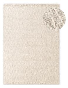 Kremowy dywan z mieszanki wełny tkany ręcznie 80x150 cm Majoli – Elle Decoration
