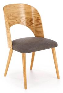 Drewniane krzesło do jadalni Cadiz, retro, nowoczesne, tapicerowane