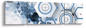 Obraz - Abstrakcja geometryczna (170x50 cm)