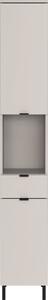 Kremowa wysoka wąska szafka łazienkowa 30x190 cm Arcena – Germania